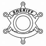 Sheriff Badge Coloring Crafts Cowboy Pages Western Preschool Star Theme  sketch template
