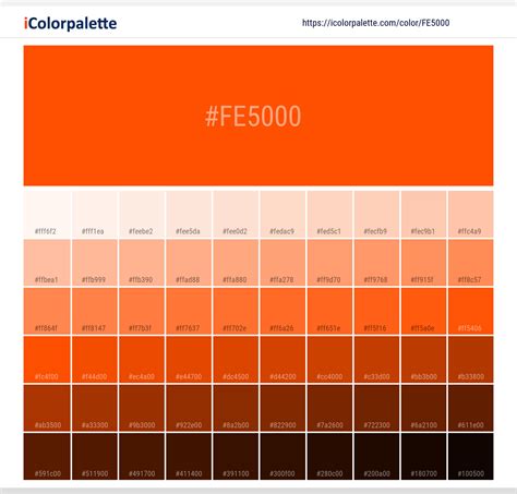 Pantone Orange 021 C Color | Hex color Code #FE5000 information | Hsl | Rgb | Pantone