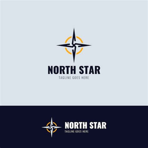 Free Vector | Flat design north star logo template