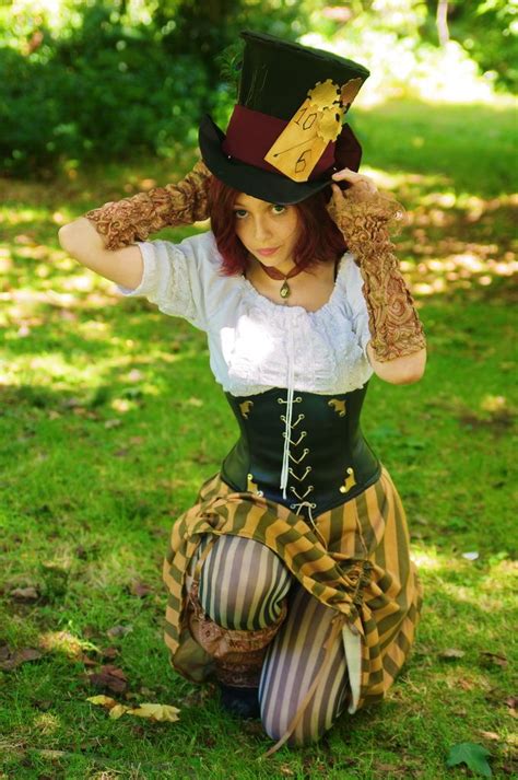mad hatter...you coulld probably make the corset out of green material... Steampunk Hatter ...