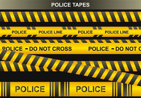 Tapes police vector set vector illustration , warning safety crime tape 14460010 Vector Art at ...