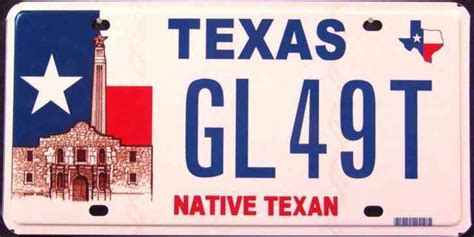 TEXAS THE ALAMO NATIVE TEXAN TX License Plate FREE US SHIP