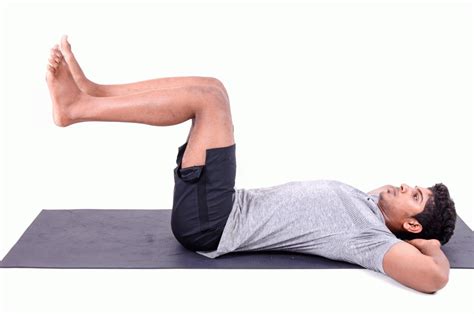 Man Doing Table Top Oblique Crunches Exercise GIF | GIFDB.com