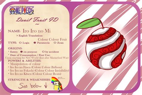 Iro Iro no Mi - Devil Fruit Profile by WildShadowWarrior on DeviantArt