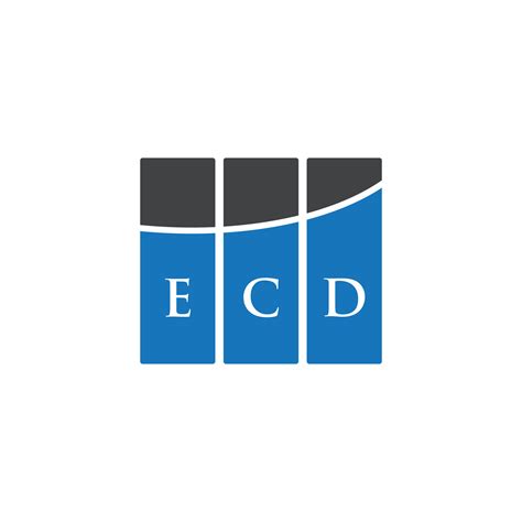 ECD letter logo design on WHITE background. ECD creative initials letter logo concept. ECD ...