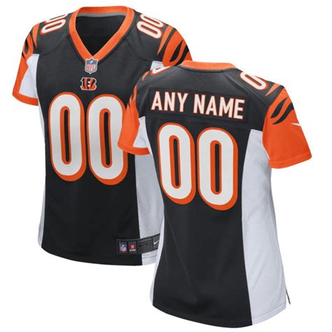 Women's Cincinnati Bengals Black Custom Game Jersey - jerseys2021