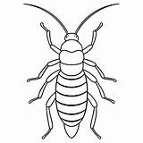 A coloring Page Of An earwig With No color Just Black Lines  sketch template