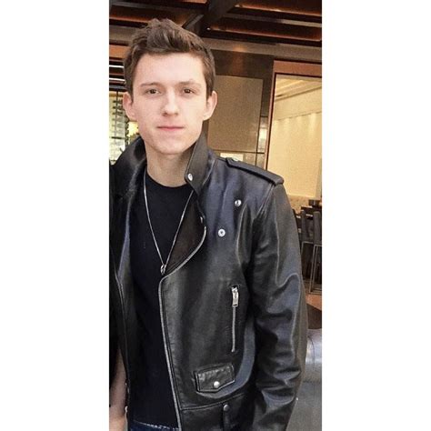 chaos walking tom holland leather jacket | Tom holland, Holland, Celebrity jackets