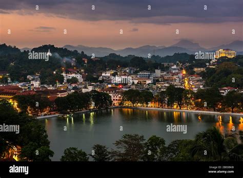 Beautiful Kandy city and lake at night, Kandy, Sri Lanka Stock Photo - Alamy