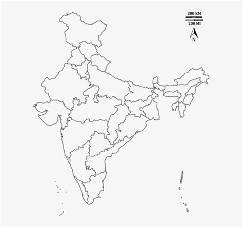 Image Of India Map - India States Outline Map - Free Transparent PNG ...