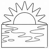 Sunrise Emoji coloring Page  ColouringPages sketch template