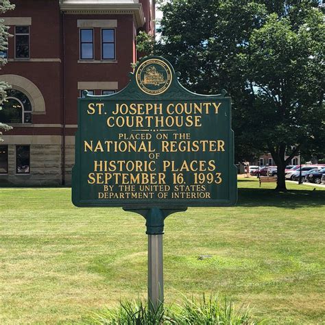 St. Joseph County Courthouse Historic Sign. Centreville, Michigan. Paul Chandler July 2018. St ...