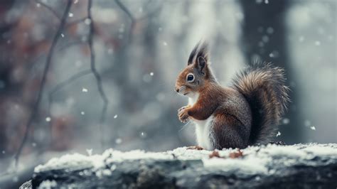 Squirrel Wallpaper - Cute animals, Snow, Animals #17112