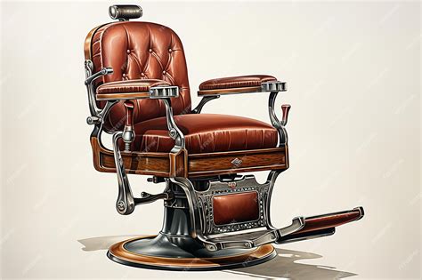 Premium Vector | Old vintage barber chair on white background