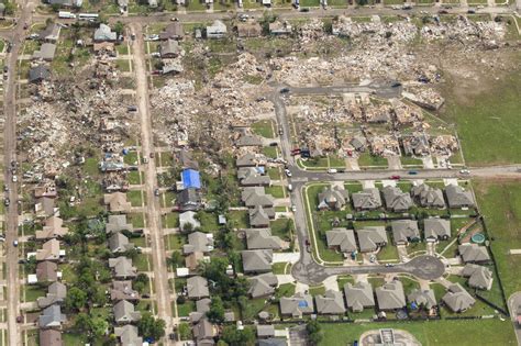 Photos: The path of destruction from above