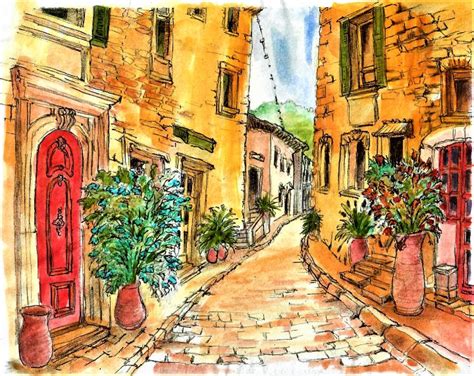 Italian Village Paintings