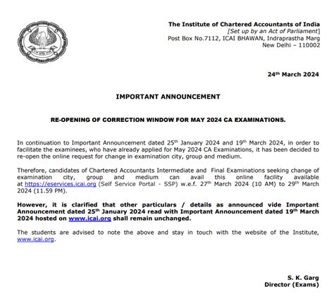 ICAI CA 2024: Application Form Correction Window Re-opens Tomorrow At icai.org, Know How To Edit ...