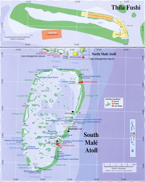 :: Maps of Maldives ::: Map - 10, South Kaafu Atoll