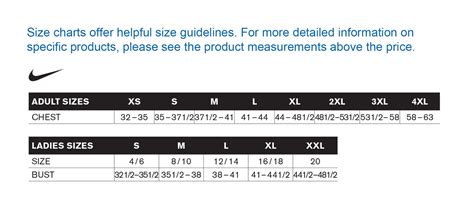 Nike Size Guide