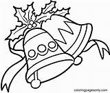 Christmas Jingle Bells Coloring Page  Free Printable Pages sketch template