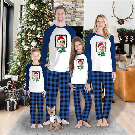 Custom Funny Face Matching Family Pajamas With Dogs - Family Christmas Pajamas By Jenny