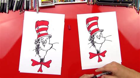 How To Draw The Cat In The Hat - Art For Kids Hub