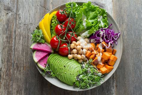 bowl, vegetable salads, assorted, fruits, white, salad, avocado, tomato ...