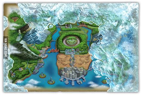 Unova map of Pokemon Black 2 and White 2 - 9GAG