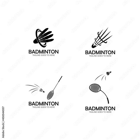 Badminton Logo vector icon illustration design template.Badminton Shuttlecock icon logo ...