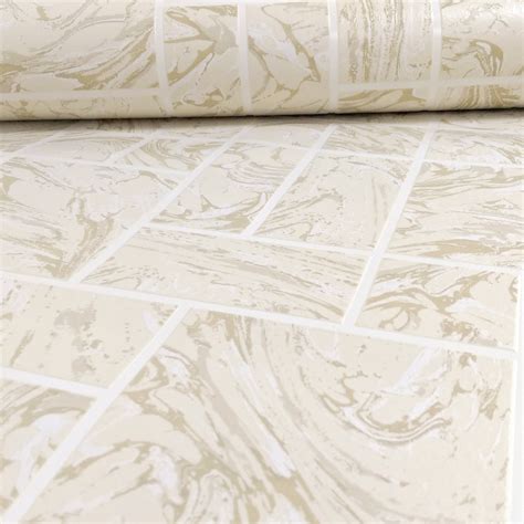 Holden Decor Marble Tile Pattern Faux Effect Kitchen Bathroom Vinyl ...