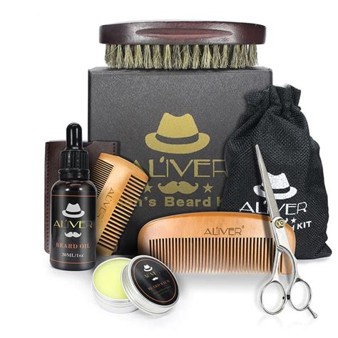 Organic Men's Beard Kit | Beard Growth and Grooming Kit | Beard Trimmer, Comb, Balm | Beard ...