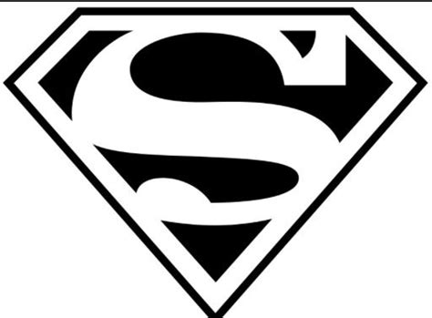 Superman Logo Black & White