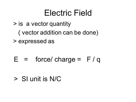 Electric Field Units