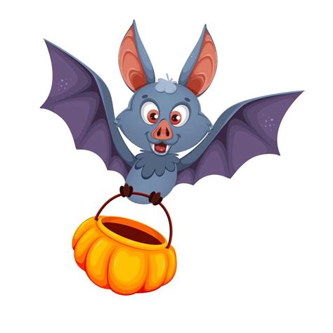 Happy Halloween. Funny bat cartoon character 11950536 Vector Art at Vecteezy