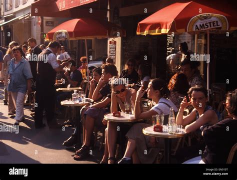 Europe, France, Paris, cafe outdoors day Stock Photo - Alamy