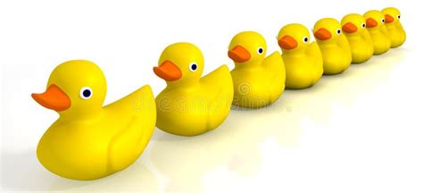 Get All Your Rubber Ducks in a Row Stock Illustration - Illustration of ...