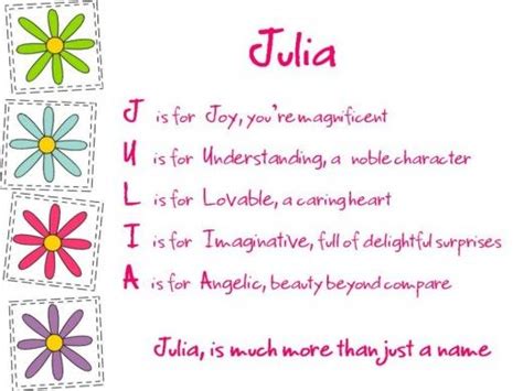 Acrostic Name Poems | Julia