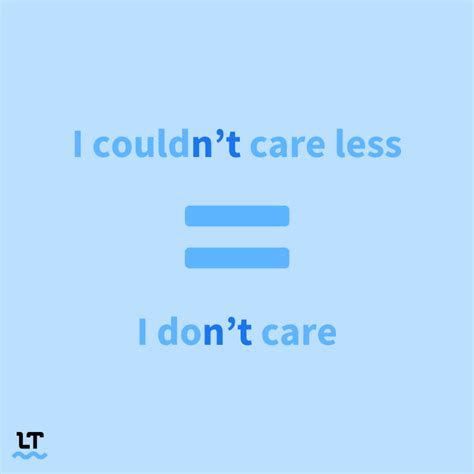 I Couldn’t Care Less or I Could Care Less: Perfect the Usage