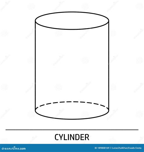 Cylinder outline icon stock illustration. Illustration of design - 189808169