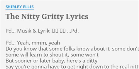 "THE NITTY GRITTY" LYRICS by SHIRLEY ELLIS: Pd... Musik & Lyrik:...