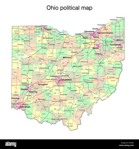 Political Map Of Ohio