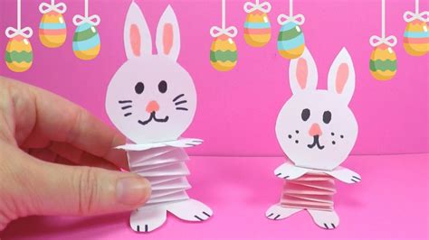 Bouncing Paper Bunny | Easy Easter Bunny Craft - YouTube