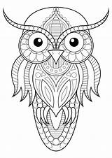 Simple Patterned Owl  1 Coloring Pages For Adults sketch template