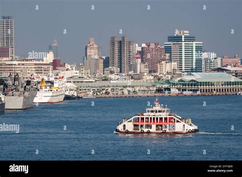 Kaohsiung Skyline seen from Qijin Lighthouse, Kaohsiung City, Taiwan ...