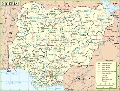 Nigeria road map - Ontheworldmap.com