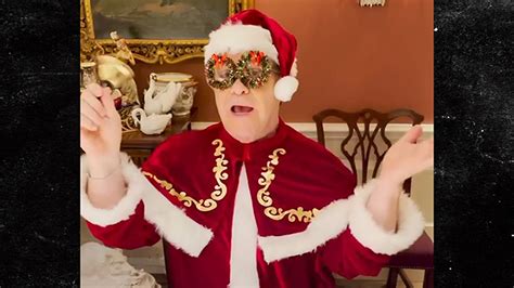 Elton John Rocks Over-the-Top Santa Suit for 2021 Concert Message