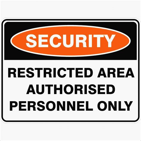 RESTRICTED AREA AUTHORISED PERSONNEL ONLY | Discount Safety Signs New Zealand