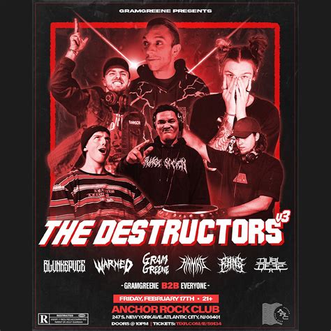 The Destructors V.3 Tickets at Anchor Rock Club in Atlantic City by Anchor Rock Club | Tixr