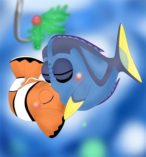 Marlin x Dory - Under the Mistletoe by DarkraDx on DeviantArt