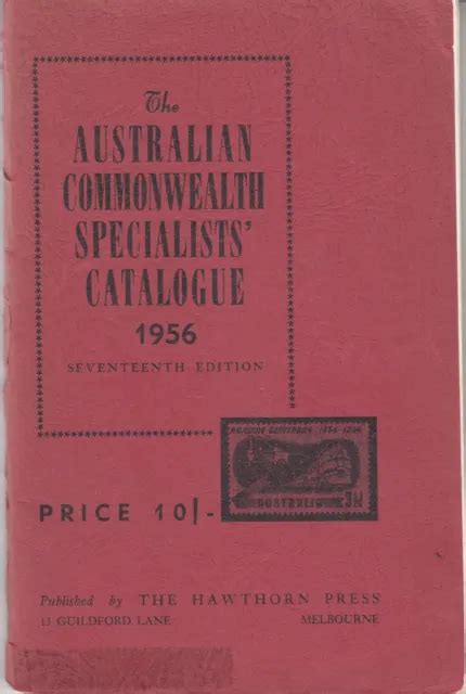 STAMP CATALOGUE 1956 Australian Commonwealth Specialists Catalogue, used book $6.45 - PicClick